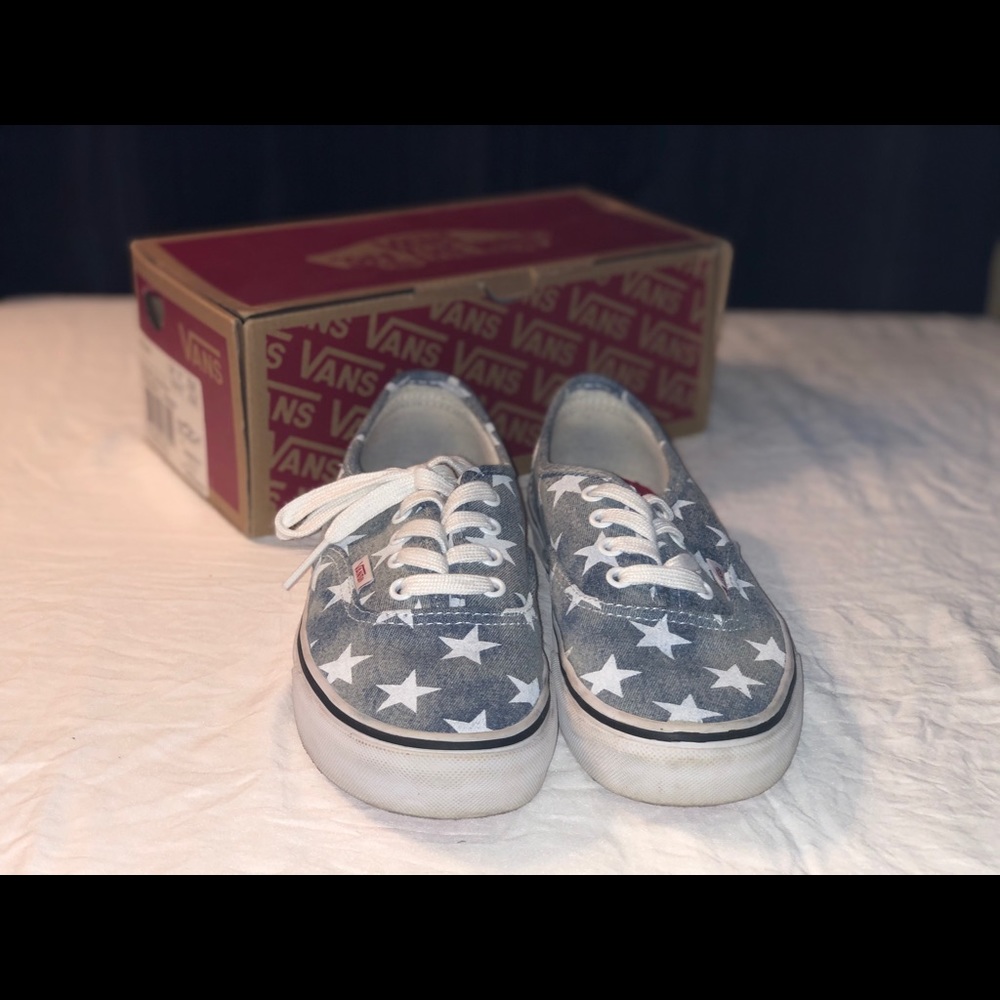 Authentic Washed Stars/Blue Vans - Picture 2 of 5